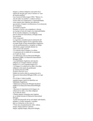 Cu lt u r a y  e d u c a c i ó n