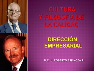 DIRECCIÓN
EMPRESARIAL
M.C. J. ROBERTO ESPINOZA P.
 