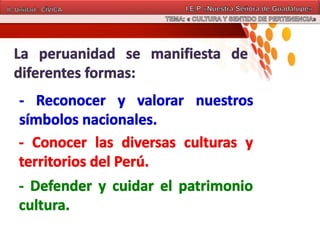 Cultura y sentido de pertenencia