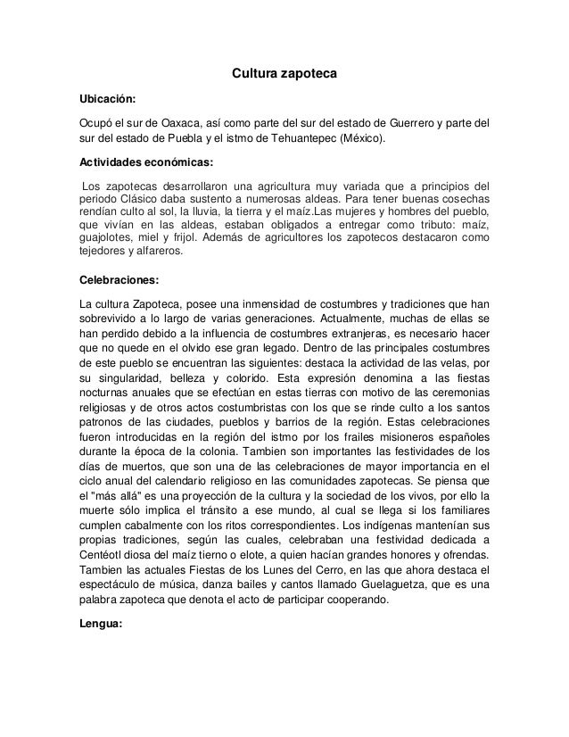 Cultura Zapoteca