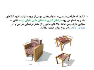 •‫کاالٍای‬ ًُ‫اىت‬ ‫تُلیص‬ ٌ‫پطهغ‬ ‫از‬ ‫نَهی‬ ‫ةشؼ‬ ‫غيُان‬ ٌ‫ة‬ ‫ـيػتی‬ ‫ظطاذی‬ ٌ‫ک‬ ‫ازآىخا‬
‫رهد‬ ‫نی‬ ‫ؽهار‬ ٌ‫ة‬ ‫نادی‬‫آیودى‬ ‫دهیای‬ ‫مادی‬ ‫همادًای‬ ‫گیری‬ ‫درشکل‬ٌ‫ة‬ ‫ىلؼ‬
‫دارد‬ ‫غظایی‬.‫ه‬ ‫ظطاذی‬ ‫فطٍيگی‬ ‫نيظط‬ ‫از‬ ‫را‬ ‫نادی‬ ‫ٍای‬ ‫کاال‬ ‫تُاىص‬ ‫نی‬ ‫ه‬‫اثط‬
‫کاالٍا‬ ‫ناىصگار‬‫ةگضارد‬ ٌ‫حانػ‬ ‫رهان‬ ‫رهح‬ ‫ةط‬ ‫را‬.
 