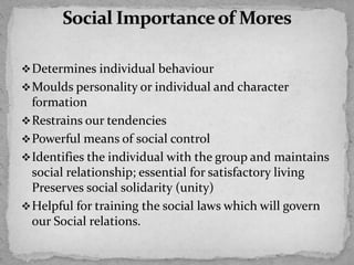 sociology-culture,folkways,mores | PPTX