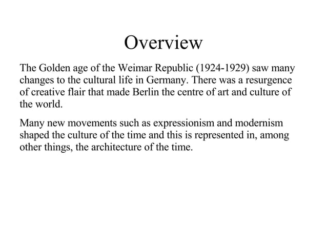 Culture In Weimar Republic Williams | PPT