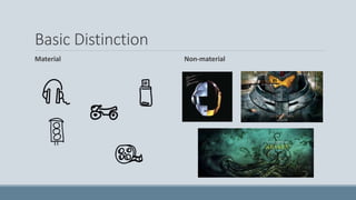 Basic Distinction
Material Non-material
 