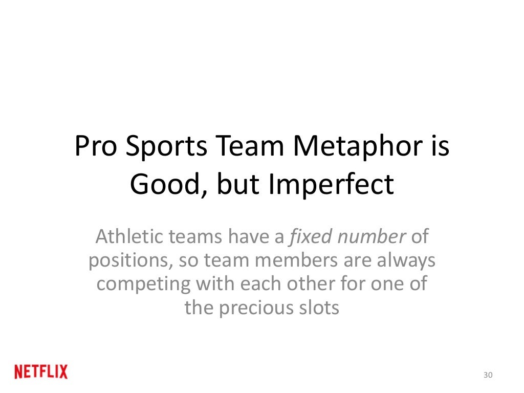 Pro Sports Team Metaphor is