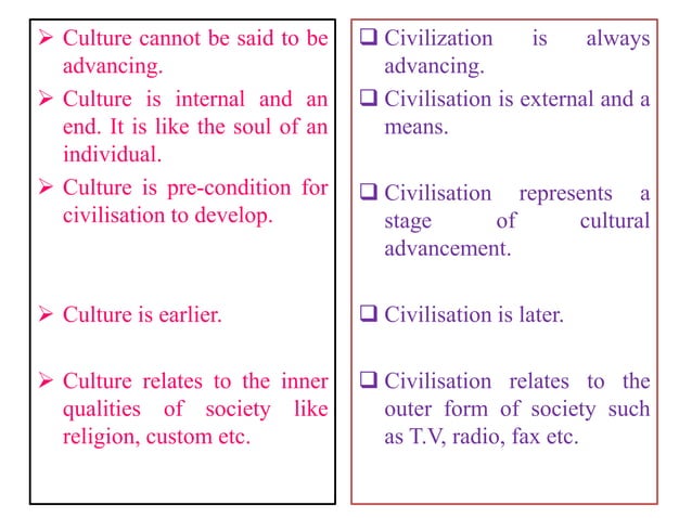 Culture and civilisation | PPTX