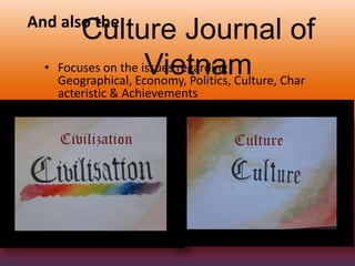 Culture and civilization portfolio | PPT