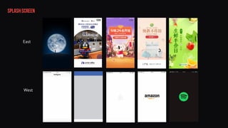 splash screen
East
West
 