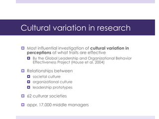 Culture and leadership cdc | PDF
