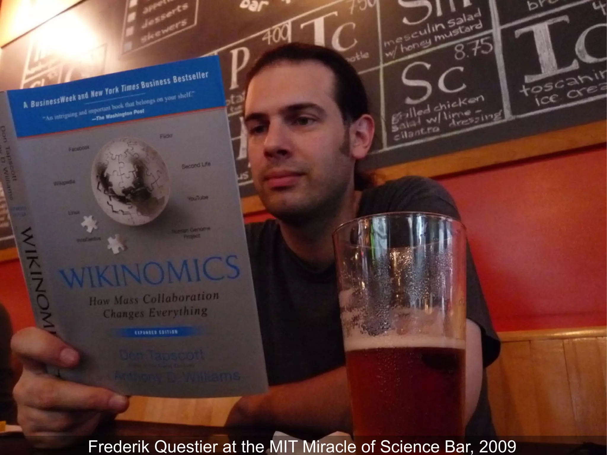 Frederik Questier at the MIT Miracle of Science Bar, 2009   66
 