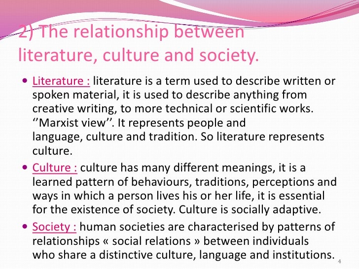 what is relationship between literature and society