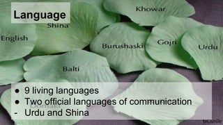 Gilgit Language Script Culture and tradition of Gilgit-Baltistan | PPTX