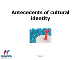 Page 34
Antecedents of cultural
identity
 
