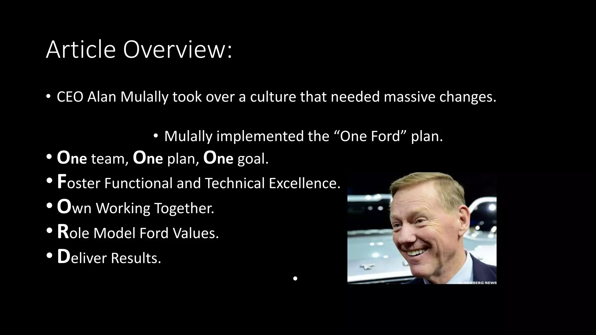 Culture at ford motor company | PPTX
