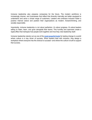 Culture by Design_ The Role of Inclusive Leadership in Shaping the ...