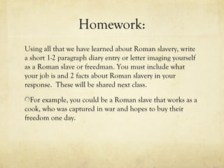 Culture Capsule: Roman Slavery | PPT