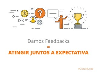 Todos somos DONOS
e responsáveis pelo
marketing, vendas,
projetos e clientes.
#CultureCode
 