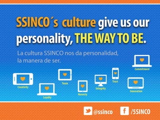 SSINCO´s culture give us our THE WAY TO BE