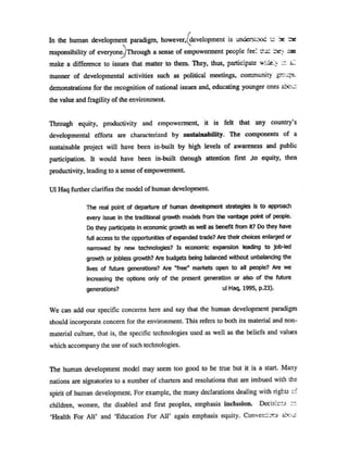 Culture, Environment And Development