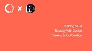 BuildingAD+I  
Strategy With Design  
Thinking & Co-Creation
 