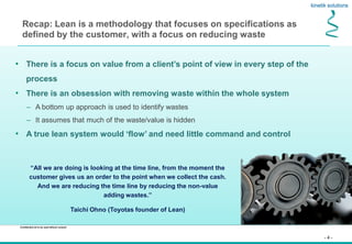 Culture for implementing lean