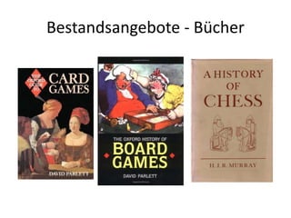 Bestandsangebote - Bücher
 