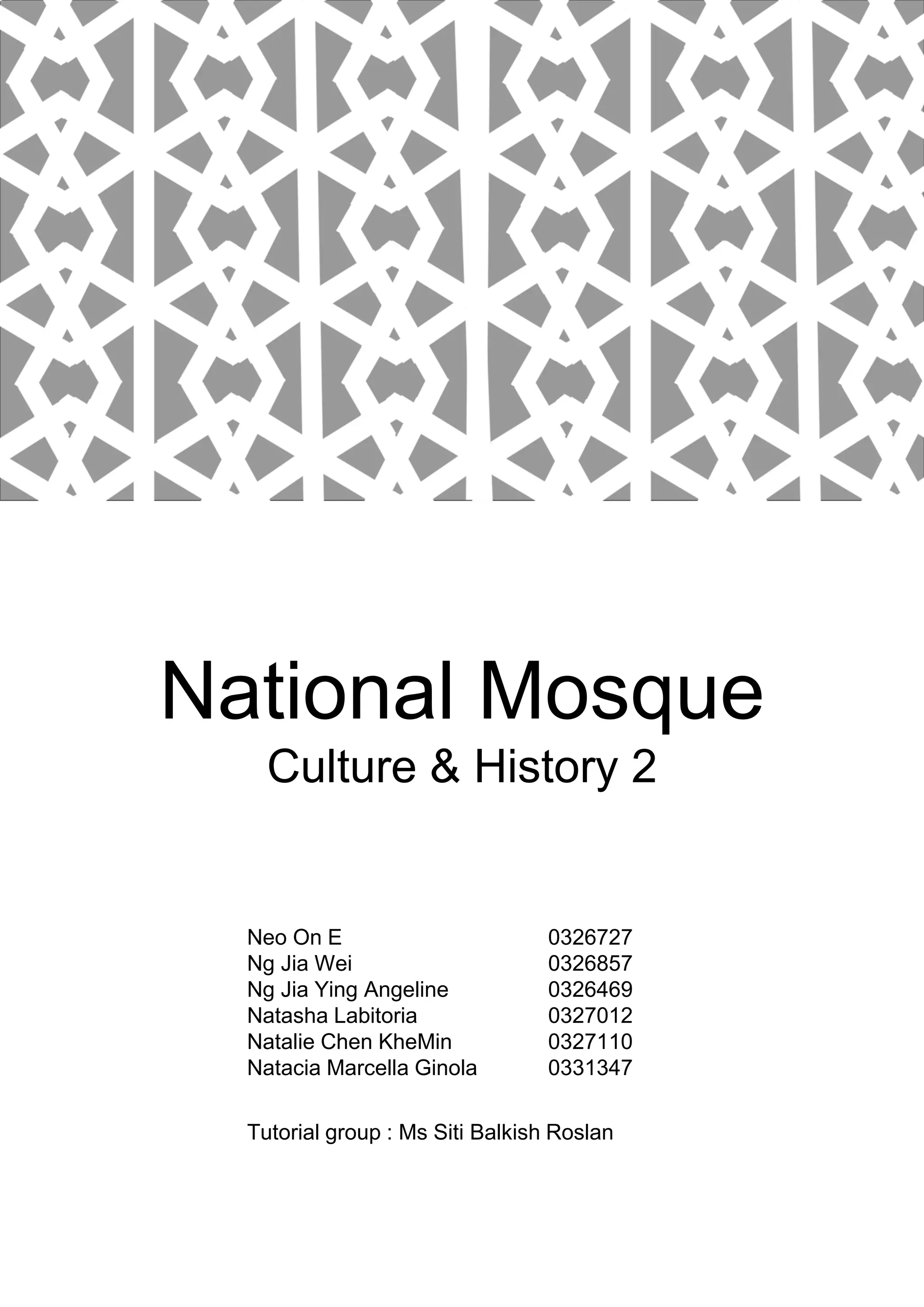 Mosque Pdf Culture and History 2: National Mosque | PDF