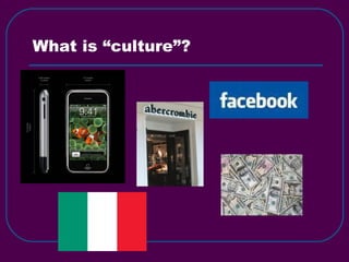 What is “culture”? 