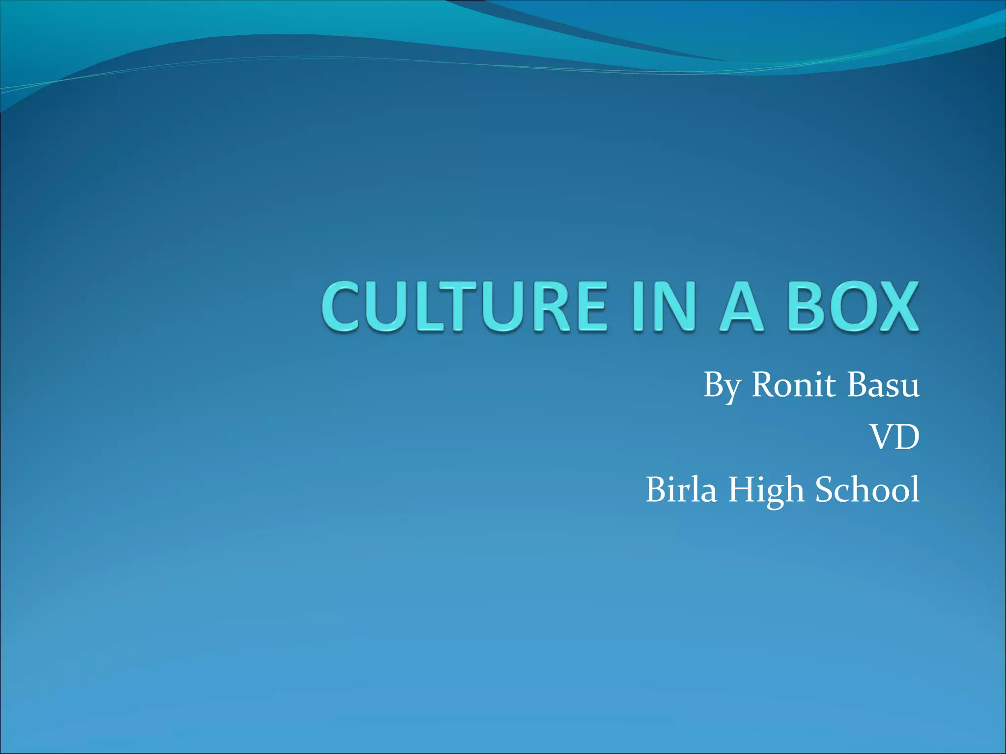 By Ronit Basu
VD
Birla High School