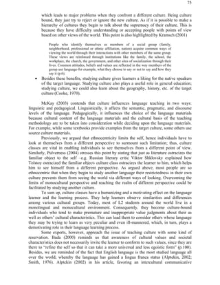 Culture in language learning and teaching | PDF