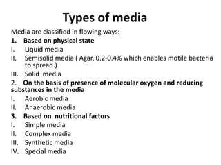 Culture media | PPTX