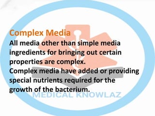 Culture media | PPTX