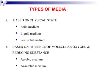 Culture media - CLASSIFICATION EXAMPLES OF EACH | PPT
