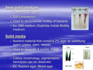 Trans Isolate Medium Culture Media and culture technique.ppt