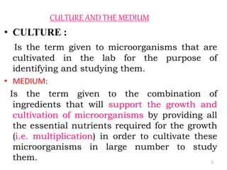 CULTURE (GROWTH) MEDIA - Everything Microbiology