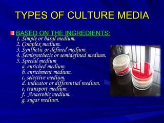 Culture media | PPT