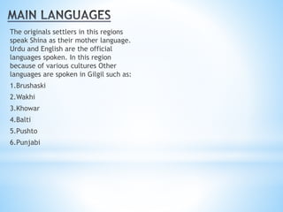Gilgit Language Script Culture of gilgit-iEARN PISQ | PPTX