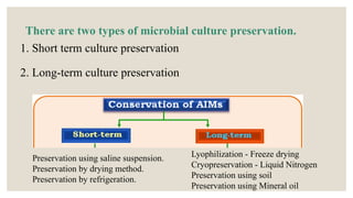 culture preservation ppt.pptx for food technology | PPTX