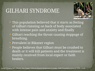 Gilhari Rama Culture & Psychiatry india and it's presentation | PPTX