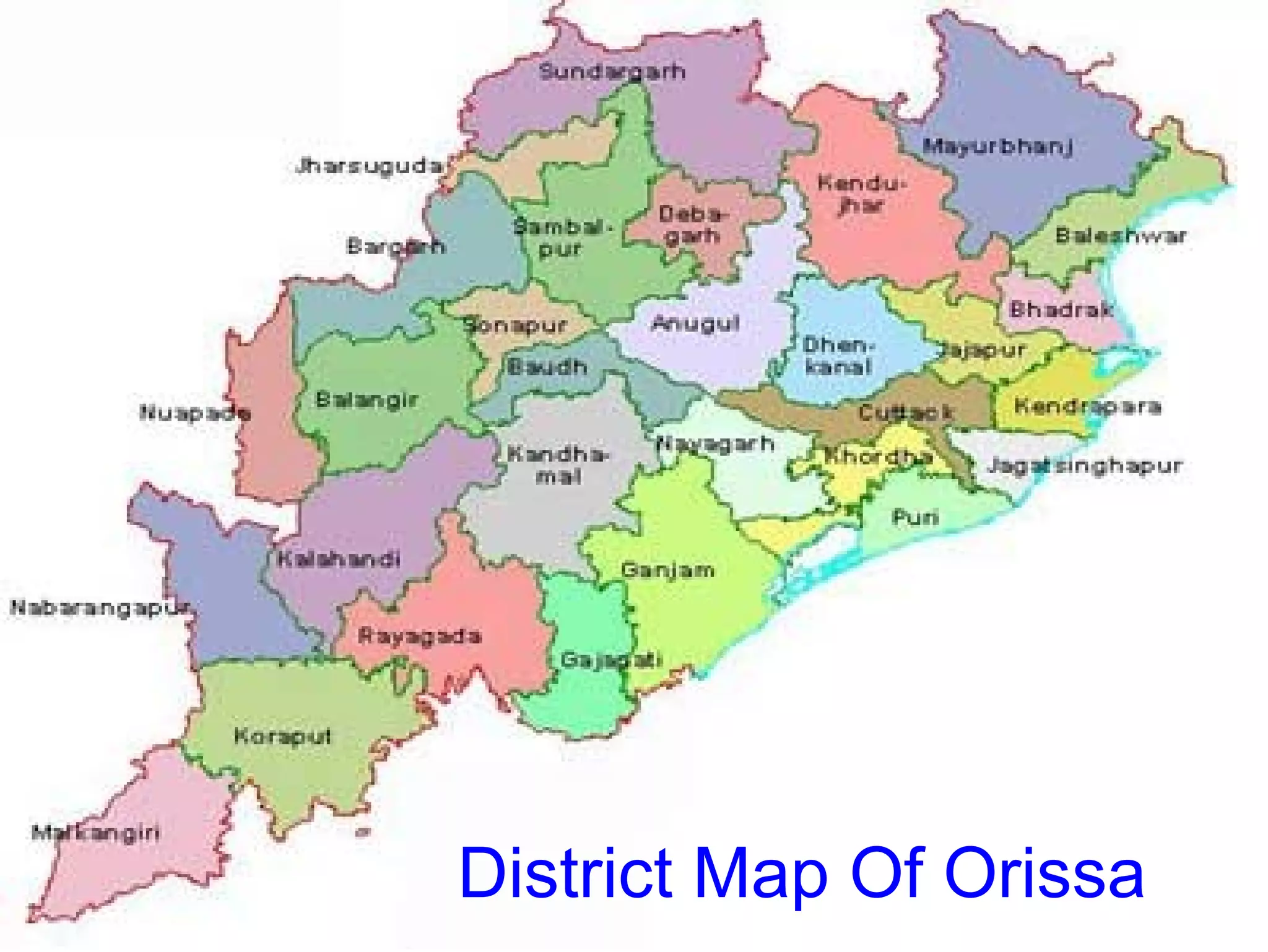 District Map Of Orissa