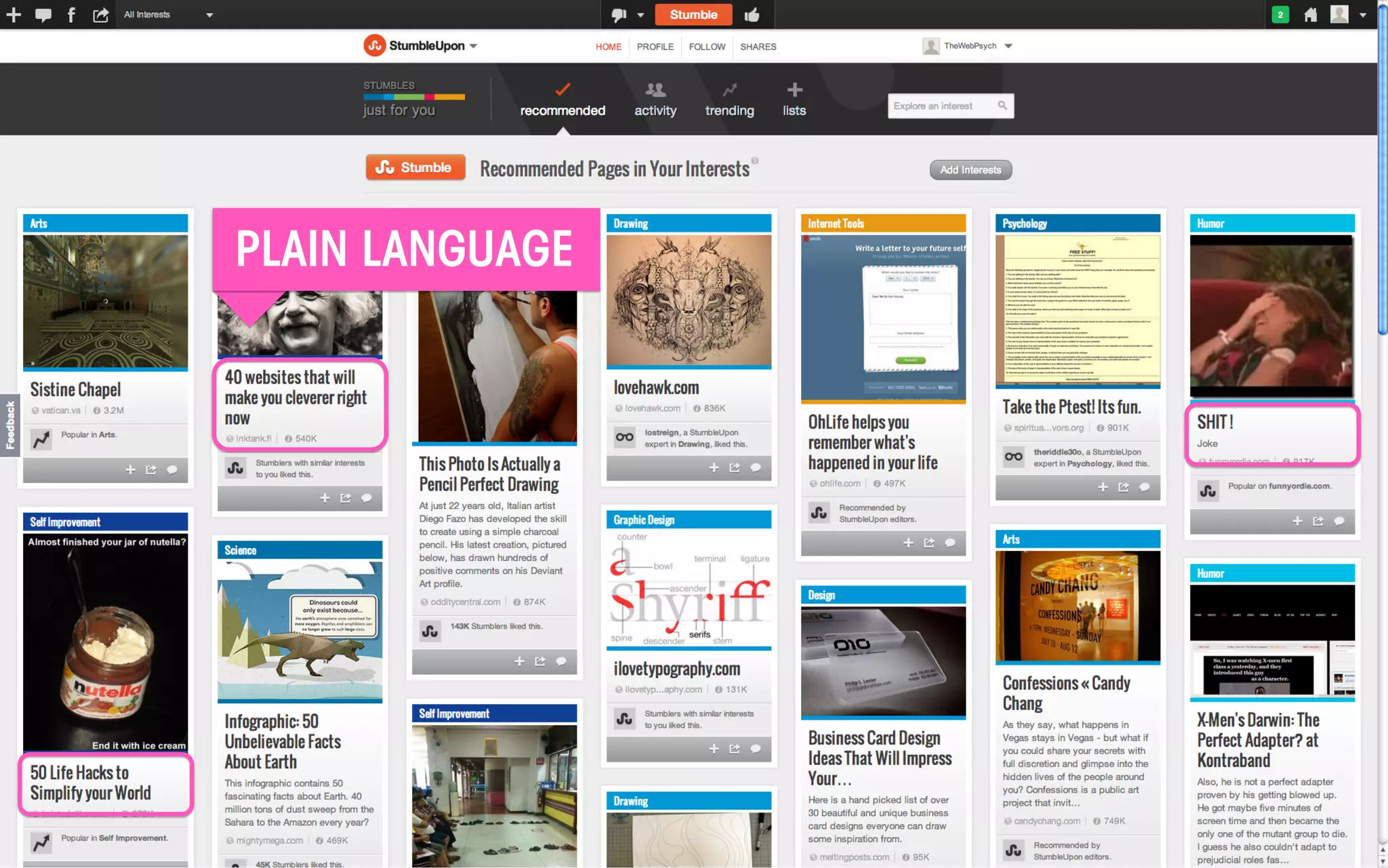 PLAIN LANGUAGE	
  

All material © THE WEB PSYCHOLOGIST LTD. 2013. No unauthorised reproduction or distribution.

 