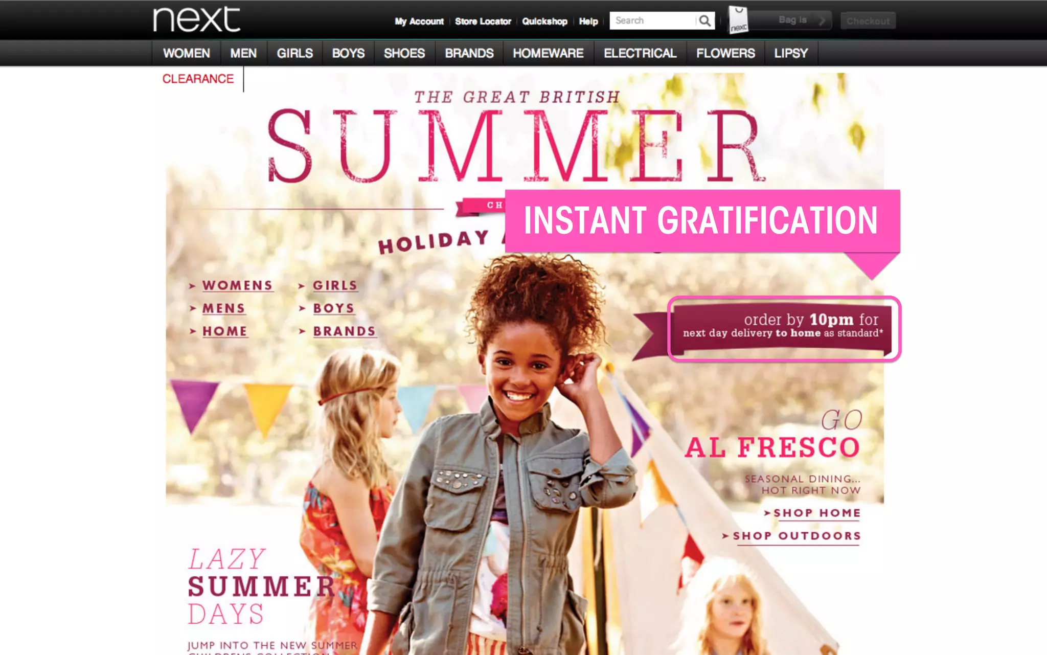 INSTANT GRATIFICATION	
  

All material © THE WEB PSYCHOLOGIST LTD. 2013. No unauthorised reproduction or distribution.

 