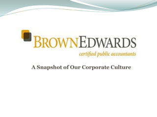 A Snapshot of Our Corporate Culture
 