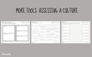 MORE TOOLS: ASSESSING A CULTURE
 