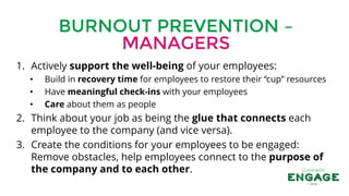 Culture Summit 2018 - The Whole Employee: How to Boost Employee Engagement and Prevent Burnout Workshop