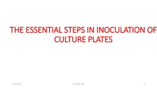 THE ESSENTIAL STEPS IN INOCULATION OF
CULTURE PLATES
21-02-2016 Dr T.V.Rao MD 6
 