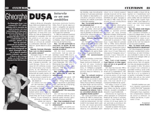 22 5 CULTURISM                                                                                                                                                                        CULTURISM 5 23



Gheorghe DUßA
                                                                                                            de tranzi]ie, cele mai eficiente        v`zut ca un individ suspect            Telecom edi]ia a doua m` a[-
                                                                        Interviu                            principii ar fi: principiul piramidal   oriunde ncercam s` fac ceva           teptam la o mediatizare mult

                                                                        cu un om                            de cre[tere [i descre[tere a n-
                                                                                                            c`rc`turii, principiul antrena-
                                                                                                                                                    pentru binele culturismului [i al
                                                                                                                                                    s`n`t`]ii prin sport. Apogeul a
                                                                                                                                                                                           mai mare, cum a fost de fapt la
                                                                                                                                                                                           prima edi]ie. Este de men]ionat
                                                                        ambi]ios                            mentului de calitate [i principiul
                                                                                                            contrac]iei negative.
                                                                                                                                                    fost atins n 1986, c~nd am fost
                                                                                                                                                    acuzat c` sunt conduc`torul
                                                                                                                                                                                           c`, dintre toate cupele orga-
                                                                                                                                                                                           nizate n 1998, Cupa Telecom a
   Pe Gheorghe Du[a l-am            Ast`zi, la 38 de ani, Gheorghe     drumarea domnului Dumitru               Rep.: Ce ne pute]i spune des-        unei secte religioase.                 oferit cele mai substan]iale
    cunoscut n 1991 c~nd,       Du[a, tat`l unui b`ie]el de 9 ani,    H~tru. Pe la 21 de ani, de[i nu a-   pre alimenta]ia dvs?                       Dup` revolu]ie, c~nd optica         premii [i cea mai bun`




                                                                                                                                  O
afl~ndu-m` n vacan]a de         conduce o sal` de culturism           veam o preg`tire de speciali-           GD: Dup` 20 de ani de c`-            s-a schimbat, prin ob]inerea de        organizare.
    var` la bunici, am avut      unde se antreneaz` regulat 25         tate, am cooptat tineri din m-      ut`ri, abia ast`zi, c~nd sunt n-       personalitate juridic` n 1994,           Rep.: Ce p`rere ave]i despre
 surprinderea s` descop`r        de sportivi (dintre care [ase         prejurimi, pasiona]i de sport [i     ]eles [i ajutat, pot spune c` n-       odat` cu apari]ia primilor             culturismul rom~nesc actual?




                                                                                                                                .R
n comuna M`neciu (la 60         legitima]i), el nsu[i fiind unul     am nceput s`-i antrenez.            cep s` g~ndesc n termenii unei         sponsori, am adus primele                 GD: Culturismul rom~nesc a
     km nord de Ploie[ti, la     dintre cei care se antreneaz` [i         çn 1986 am participat neoficial   alimenta]ii adaptate progra-            rezultate notabile. Dintre sportivii   nceput s` c~[tige teren. Eu v`d
  poalele Mun]ilor Ciuca[),      particip` la competi]ii. Am stat      la primul meu concurs, n care l-    mului meu de antrenament...             mei a[ vrea s`-i amintesc pe           o Federa]ie de culturism mai
                                 de vorb` cu un om care, cu            am cunoscut personal pe dom-            Rep.: Utiliza]i suplimente           Mirela Frecan (vicecampioan`           transparent` n ceea ce pri-




                                                                                                                      M
       o adev`rat` sal` de
                                 mult` ambi]ie, a reu[it s` orga-      nul Szekely, care a r`mas p~n`       nutritive?                              na]ional` la junioare n 1996,         ve[te modul de arbitraj, adic`
    culturism, dotat` cu tot
                                 nizeze un concurs de culturism        n ziua de azi mentorul meu.            GD: Folosesc gama Universal          locul 1 Cupa Telecom junioare          acesta s` fie mult mai obiectiv
            felul de aparate,
                                 cu participare na]ional`, Cupa           Rep.: Ce alte particip`ri la      - Mega Mass 3000, Amino 2700            1997 [i 1998), Elena Mih`i]`           [i mai ancorat n realitate.
  construite pe [antierul de




                                                                                                            IS
                                 Telecom, ajuns` deja la a doua        concursuri, ca sportiv, a]i mai      n perioada de mas` [i Milk             (vicecampioan` na]ional` la               Rep.: Ce sfaturi ave]i pentru
         la barajul Teleajen.
                                 edi]ie.                               avut de-a lungul timpului [i ce      &Egg, L-Carnitine, Cromium              junioare [i campioan` balca-           tinerii practican]i ai culturismului?
Un adev`rat ndr`gostit de          Reporter: Domnule Gheorghe         rezultate a]i ob]inut?               Picollinate n perioada de defi-        nic` n 1997, locul 2 Cupa Fede-          GD: S`-[i nsu[easc` temeinic
     sport, Gheorghe Du[a,       Du[a, cum s-a n`scut pasiunea            GD: Am avut numeroase             nire. Produsele din gama Redis          ra]iei, locul 3 Cupa Telecom),         principiul con[tientiz`rii antre-




                                                                                                R
      mi-a deschis apetitul      dvs. pentru culturism?                particip`ri, ns` a[ vrea s`         le g`sesc n general eficiente.         Georgiana Frangulea (locul 1           namentului, s` aib` ntotdea-
 pentru culturism, a[a cum          Gheorghe Du[a: çn 1977, adi-       amintesc numai: 1995, locul 5 -         Rep.: V` sponsorizeaz`               junioare Cupa Telecom) [i              una motiva]ie n ceea ce fac [i
      a f`cut-o de-a lungul      c` la 17 ani, am avut primul          Cupa Farul Constan]a, locul 5 -      cineva?                                 Adrian Matei (locul 3 Cupa             s` ncerce s` mearg` c`tre un




                                                                                               U
   anilor, cu mul]i tineri din   contact cu culturismul, citind        Cupa Rom~niei; 1996, locul 2 -          GD: Societatea comercial`            Telecom).                              culturism natural.
  mprejurimile M`neciului.      primul meu manual de speciali-        Municipale Bucure[ti, locul 6 -      RomTelecom Prahova, prin                   Rep.: Cum a luat na[tere               Eu sunt un lupt`tor [i nu de-




                                                                                 LT
                                 tate, „Culturism la domiciliu”, de    Cupa Federa]iei; 1997, locul 2 -     Regia Autonom` Na]ional` - [i           Cupa Telecom, al c`rei organi-         zarmez oricum. Simt c` organis-
                                 Laz`r Boroga. Atunci am n-           Municipale Bucure[ti, locul 2 -      a[ dori s` aduc mul]umiri               zator a]i fost [i ce greut`]i a]i      mul meu are resurse [i poate fur-
                                 ceput s` m` antrenez acas`,           Cupa Federa]iei, locul 4 - Cupa      speciale domnilor directori M.          nt~mpinat?                            niza surprize n viitor. çmi place
                                 sub ndrumarea unui medic             Telecom; 1998, locul 6 - Cupa        Ioncu, A. V`t`[anu [i pre[edin-            GD: Visul meu nc` din 1990 a       s` consult mari campioni [i
                                 sportiv, dr. Gh. M~ndricel, cu        Farul Constan]a.                     telui de onoare al asocia]iei           fost s` organizez o competi]ie.        speciali[ti rom~ni [i, acolo unde
                                                                         U
                                 aparatur` rudimentar` con-               Rep.: Care sunt performan]ele     sportive Telecom M`neciu, dl            Acest vis s-a materializat n 1997     descop`r o fisur` n activitatea
                                 fec]ionat` din piatr`, pentru c`      dvs. personale n sala de            Ene Mihai.                              cu sprijinul RomTelecom. A fost        mea de zi cu zi, ca antrenor [i
                                 n acele vremuri culturismul nu       antrenament?                            Rep.: Ce culturi[ti rom~ni [i        un succes pentru c` am reu[it          ca sportiv, o remediez. çmi asum
                                                                 C

                                   era recunoscut ca sport la noi,        GD: La mpins din culcat - 120    str`ini v` plac cel mai mult?           s` aduc la prima edi]ie peste          criticile celor din jur, dar numai
                                     iar pe la ]ar` nici nu se au-     kg, genuflexiuni - 220 kg, n-          GD: Dintre cei rom~ni i admir       100 de participan]i din toat`          atunci c~nd sunt constructive.
                                      zise despre el.                  drept`ri - 170 kg. Toate acestea     pe Vasile Ardel, Costel Torcea,         ]ara, mai mult dec~t la un
                                                         P


                                      La c~teva luni mai t~rziu        trebuie raportate la greutatea       Felicia Popa [i Monica Mure[an,         Campionat Na]ional de Juniori.
                                    ,am citit manualul „Culturism      mea, care este de numai 65 kg,       iar dintre str`ini cel mai mult mi        Prin edi]ia a doua a Cupei                Datorit` meritelor pe care
                                           O



                                 - oameni, concursuri” al dom-         iar n`l]imea de 1,60 m.             plac Shawn Ray [i Lee Labrada.          Telecom 1998, desf`[urat` n o-            le-a c`p`tat organiz~nd
                                 nului Ladislau Szekely - punctul         Rep.: Care este grupa muscu-         Rep.: Ave]i o ndelungat`            ra[ul V`lenii de Munte, jude]ul            „CUPA TELECOM“ federa]ia
                                 de plecare pentru ceea ce am          lar` preferat`? Dar exerci]iile      experien]` de antrenor. Cum s-          Prahova, aceast` competi]ie a              noastr` i-a ncredin]at lui
                                          T




                                 realizat p~n` acum. Lipsa su-         favorite?                            au concretizat eforturile dvs n        devenit o Cup` tradi]ional`.               Gheorghe Du[a organiza-
                                 portului material m-a ]inut n           GD: Cel mai mult mi place        preg`tirea tinerilor sportivi?             Inten]ionez s` organizez n             rea campionatului na]ional
                                 umbr` timp de 10 ani. çn acest        s`-mi antrenez deltoizii, iar ca        GD: Lipsa rezultatelor p~n`          viitorul apropiat un Campionat             de juniori [i veterani, la
                                    r`stimp, m-am antrenat la          exerci]ii prefer ramatul, genu-      nainte de 1989 s-a datorat fap-        Na]ional de Juniori [i Junioare,           V`lenii de Munte, n peri-
                                          domiciliu cu aparate de      flexiunile [i mpinsul declinat.     tului c` nu am avut permanent           cuplat cu Cupa Telecom. Sunt               oada 1-2 mai.
                                                izolare, pe care le-      Rep.: Care considera]i c` sunt    o sal` de antrenament. Am fost          convins c` voi reu[i, pentru c`
                                                      am construit     cele mai bune metode de              mutat n mod abuziv dintr-o sal`        am semnale [i promisiuni din                                  A consemnat
                                                           sub n-     antrenament?                         n alta, din cauza ignoran]ei           partea RomTelecom Prahova.                                 ßerban Damian
                                                                          GD: Consider c` pentru cul-       factorilor de decizie de pe                Greut`]i au existat, ns` le-am
                                                                       turistul rom~n, aflat n perioada    atunci [i, ca o parantez`: eram         dep`[it pe toate. La Cupa
 