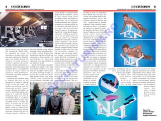 4 5 CULTURISM                                                                                                                                                                                            CULTURISM 5 5
revist` difuzat` [i pe internet: www.culturism.freeservers.com                                                                                                                    revist` difuzat` [i pe internet: www.culturism.freeservers.com

                                                                                       a fost finalist la Campionatele           inven]ie în sport, un aparat de
                                                                                       Na]ionale de culturism - juniori          f`cut flot`ri. A[a am ajuns s`-l
                                                                                       în anul 1994 [i care acum                 cunosc pe Anghel Muscocea,
                                                                                       locuie[te la Paris. Discutând cu          inginer mecanic, de loc din
                                                                                       el am aflat c` a continuat                Foc[ani, stabilit în Fran]a din
                                                                                       antrenamentele de culturism,              1991. Anghel este un culturist
                                                                                       urmeaz` un curs de nutri]ie, iar          pasionat, care a îmbinat pasiu-
                                                                                       în momentul de fa]` lucra la              nea pentru sport cu meseria




                                                                                                                                                     O
                                                                                       un sistem de antrenament                  de inginer [i a rezultat o inven-
                                                                                       colectiv pentru 10 persoane.              ]ie, aparatul de f`cut flot`ri, un
                                                                                       Dup` mai multe discu]ii despre            aparat ingenios care izoleaz`




                                                                                                                                                   .R
                                                                                       culturism, nutri]ie [i antrena-           foarte bine musculatura
                                                                                       ment, mi-am dat seama c`                  pectoralului, tricepsului [i
                                                                                       este la curent cu ultimele                deltoidului n func]ie de cele
                                                                                       nout`]i din culturismul interna-          trei prize diferite (vezi foto).




                                                                                                                                          M
                                                        Sa l a d e f i t n es          ]ional. V`zându-l a[a de ex-              Acest aparat a trezit imediat
                                                n l o c a l i t a t e a B ro c ,      pert în toate domeniile care ]in          interesul firmelor care comer-
                                                                       E l ve ] i a    de culturism i-am propus s`               cializeaz` apratur` de sport [i




                                                                                                                                 IS
                                                                                       devin` corespondentul revistei            o firm` de tele shopping i-a
lizat în urm` cu doi ani de noi        fec]iuni, sal` de masaj, saun`,                noastre la Paris, lucru pe care            f`cut o prim` comand` ferm`
sub numele de “REDIS FORT”,            vestiare, toate amplasate ntr-                l-a acceptat imediat cu                    de 10.000 de buc`]i urmând
cu medalia de bronz. O                 o cas` cu etaj. Spa]iul era                    pl`cere. A[a c`, dragi cititori,           probabil [i alte comenzi mai




                                                                                                                  R
aplica]ie a acestui ultim pro-         foarte bine mp`r]it [i folosit, iar           pe lâng` corespondentul                    mari. Trecând la discu]ii de
dus este suplimentul Mass-R2,          clientela nu lipsea pentru c`                  nostru din U.S.A., Constantin Io-          afaceri, am ajuns la în]elege-
deci, am putea spune c`,               occidentalii se preocup`                       nescu, avem acum [i un cores-              rea ca firma Redis s` distribue




                                                                                                                 U
indirect, [i acest produs a            destul de mult de s`n`tate [i                  pondent la Paris [i periodic ve]I          în exclusivitate în România
ob]inut medalia de bronz.              de felul cum arat`.                            putea afla nout`]I din cul-                acest aparat dup` începerea




                                                                                                LT
Aceste medalii ob]inute la o              Dup` terminarea expozi]iei,                 turismul francez [i interna]ional          fabric`rii lui. Mergând mai
expozi]ie interna]ional` arat`         profitând de faptul c` am ni[te                transmise chiar de la fa]a                 departe am hot`rât c` ar fi
profesionalismul cercet`torilor        cuno[tin]e în Fran]a [i c` viza                locului.                                   posibil ca aparatul s` fie           va putea fi achizi]ionat de ori-     pentru c` am fost tot timpul
români, în cazul nostru al             mai era valabil` c~teva zile,                     Din vorb` în vorb`, am aflat            produs în România datorit`                cine, prin po[t`, la cel        g`zduit [i plimbat de români,
domnului Paul ßtef`nescu,              am decis s` merg la Paris, cu                  c` Lucian cunoa[te un român,               pre]urilor mai mici.                           mai mic pre] posibil.      unii prieteni vechi, al]ii pe care
                                                                                        U
nutri]ionist care este apreciat        scopul de a vizita monumen-                    practicant al culturismului,               Oricum, dup` ce se                                În timpul peri-         i-am cunoscut acolo, dar care
la nivel mondial.                      tele acestui faimos ora[. Ajuns                stabilit la Paris, care este               va perfecta toat`                                   plului meu în         s-au purtat ca [i când eram
   Profit~nd de prezen]a mea           la Paris, l-am contactat pe                    inventator [i, pe l~ng` alte               afacerea, vor a-                                      Elve]ia      [i     vechi cuno[tin]e, de aceea
                                                                                 C

n Elve]ia am vrut cu tot              Lucian Horotan, un sportiv care                numeroase inven]ii, are [i o               p`rea în revista                                       F r a n ] a ,      vreau s` mul]umesc pentru
dinadinsul s` vizitez o sal` de                                                                                                  noastr` reclame                                        m-am sim]it        aten]ia acordat` urm`torilor:
fitnes, lucru pe care l-am                                                                                                       [i acest aparat                                        ca acas`           Aurel Durla, Cristi ¥uculescu,
                                                                       P


realizat cu ajutorul unui fost                                                                                                                                                                                              Adrian Cosma,
coleg de armat`, stabilit                                                                                                                                                                                                   Lucian       Hor-
                                                  O



acum în Elve]ia. Am vizitat un                                                                                                                                                                                              otan, Anghel
centru de fizioterapie care                                                                                                                                                                                                 Muscocea,
avea si o sal` de fitnes.                                                                                                                                                                                                   Nino [i Aurelia
                                                 T




Aceast` sal` se afl` în                                                                                                                                                                                                     Comte. s
localitatea Broc, o localitate
pe care prietenul meu care
locuie[te acolo o numea sat.
Deci, în acest sat, în care
existau [i câteva blocuri,
exista o sal` cu cele mai noi
tipuri de aparate de fitness,                                                                   A n g he l M u s co c e a ,
                                                                                                C r i s t i a n D ul g h e r u                                                                                              Aparatul
aparate sofisticate de tra-                                                                                                                                                                                                 pentru flot`ri
                                                                                                [ i Lu c i a n H oro t a n
tament pentru diferite a-                                                                                                                                                                                                   inventat de
                                                                                                                                                                                                                            Anghel Muscocea
 