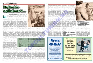 6  CULTURISM

Oglind`,
                                                                                                             valoarea ob]inut` anterior.         probabil c` era un tip solid [i
                                                                                                             Dup` cum spuneam, aceste            înainte de a veni la sal` [i are
                                                                                                             m`sur`tori sunt aproximative [i     toate [ansele s` mai creasc`
                                                                                                             folosesc mai ales amatorilor,       substan]ial, chiar f`r` supli-

oglinjoar`...                                                                                                celor care se antreneaz` pen-
                                                                                                             tru propria pl`cere, pentru cul-
                                                                                                             turi[tii profesioni[ti exist` me-
                                                                                                                                                 mentare.
                                                                                                                                                    Pentru cei care se tem c`
                                                                                                                                                 ar putea deveni “prea”




                                                                                                                                 O
                                                                                                             tode mult mai precise [i sofisti-   mari prin antrenamente de
                dr. Serban Damian     plac [i pe care ai                                                     cate. Gradul de relativitate        culturism, vreau s` le aduc




                                                                                                                               .R
           orice activitate uma-      putea s` le remediezi,                                                 provine din faptul c` exist` di-    aminte c` organismul uman

În         n`, c` s`-]i dai seama
           dac` ceea ce faci
are rezultatul scontat sau nu, ai
                                      în timp ce de alte
                                      p`r]i ale corpului t`u
                                      e[ti destul de mul-
                                                                                                             feren]e structurale [i de
                                                                                                             propor]ionalitate între indivizi.
                                                                                                             De exemplu, un individ de 1,80
                                                                                                                                                 are mecanisme de auto-
                                                                                                                                                 limitare cam în toate
                                                                                                                                                 privin]ele, deci [i în ceea ce




                                                                                                                     M
nevoie de repere [i de o con-         ]umit. În general,                                                     m, cu circumferin]a mâinii de       prive[te dezvoltarea muscu-
tinu` evaluare. Fie c` te ra-         dac` grupele muscu-                                                    15 cm (deci genul de om cu          lar`. Cu cât e[ti mai aproape      greutatea proprie
portezi la cei din jur observân-      lare par bine formate,                                                 bra]e lungi, picioare lungi, cu     de limita ta natural`, cu atât     - flexii cu bara pentru biceps -
du-i, fie c` te compari cu mo-        în limite rezonabile                                                   un torace relativ scurt [i oase     începi s` cre[ti mai greu. Iat`    0,75 x greutatea proprie




                                                                                                             IS
dele stabilite statistic de oame-     (adic` mai curând                                                      mai sub]iri) nu va deveni ni-       cam pe unde se situeaz`            - gambe (ridicare pe vârfuri) -
nii de [tiin]` pân` nu ajungi la      “pline”, decât “pla-                                                   ciodat` un “monstru cu mu[-         aceast` limit` natural`, în        4 x greutatea proprie
“performan]a” de a te autoe-          te”) [i e[ti capabil s`                                                chi” oricât de mult s-ar antrena    ceea ce prive[te for]a:
                                                                                                                                                  - împins plan - 1,5 x greutatea




                                                                                                  R
valua corect, nu po]i spune c`        afirmi c` ai talie, ba mai mult,    cu numerele pe care vi le voi      (f`r` suplimente). Prin antre-                                           Orice om poate atinge a-
te cuno[ti cu adev`rat.               se v`d reliefurile mu[chilor        spune în continuare [i ve]i pu-    nament simplu ar putea totu[i        proprie                           ceste performan]e proprii,
   În culturism cea mai simpl`        abdominali, ei bine, atunci po]i    tea afla o valoare predictiv`,     s` ajung` la o form` mul]umi-        - genuflexiuni - 2 x greutatea    dac` se antreneaz` corect [i




                                                                                                 U
[i, de multe ori, cea mai             s` admi]i c` e[ti într-o condi]ie   cu ajutorul c`reia v` ve]i pu-     toare. Altfel vom privi un in-       proprie                           regulat, iar cine nu vrea s`
valabil`        metod`         de     fizic` “bazal`”, de unde po]i       tea face o idee asupra dimen-      divid de 1,80 m, dar cu circum-      - îndreptari - 2,5 x greutatea    creasc` n-are decât s` fac`
autoevaluare este... oglinda.         porni c`tre marea performan]`.      siunilor pe care le-a]i putea      ferin]a de 20 cm (oase groase,       proprie                           doar aerobic. Oricum culturi[tii




                                                                                    LT
Pur [i simplu trebuie s` te ui]i în      Mul]i oameni habar nu au         ob]ine antrenându-v` con[-         membre scurte, “f`r`” gât,           - presa - 4 x greutatea proprie   adev`ra]i fac doar înc`lzirea
oglind` din când în când cu           cât de departe pot ajunge cu        tiincios [i f`r` suplimentare      torace lung, lat [i gros). Acesta    - presa militar` - 1,25 x         cu asemenea greuta]i ! 
un ochi critic [i s` analizezi        dezvoltarea muscular`. Unii se      nutritiv` de nici un fel.
ceea ce vezi. Î]i place ceea
                                        - piept         =      6,50 x circumferin]a încheieturii mâinii                                                  Vindem aparatur`

                                                                                                               Firma
ce vezi? Poate da, poate nu...
   R`spunde-]i singur la urm`-          - coapse        =
                                                                            U
                                                               3,50 x circumferin]a încheieturii mâinii                                                    sportiv` nou`
toarele întreb`ri privind în            - talie         =      4,25 x circumferinta încheieturii mâinii
                                        - [olduri       =      5,25 x circumferin]a încheieturii mâinii
                                                                                                                                                           pentru fitness -
oglind`: este sternul mai proe-
                                                                    C
                                                                                                                                                         TOTAL
                                                                                                               G&V
minent decât muschii pec-               - gambe         =      2,25 x circumferin]a încheieturii mâinii
torali? Deltoizii sunt cam pla]i        - bra]          =      2,25 x circumferin]a încheieturii mâinii
                                        - antebra]      =      1,90 x circumferin]a încheieturii mâinii
                                                                                                                                                      ULTRA GYM,
                                                             P

fa]` de cum ]i-ar pl`cea? Dar
erectorii spinali? Exist` vreo ur-      - gât           =      1,30 x circumferin]a încheieturii mâinii
m` de trapez pe acolo?                                                                                        produce aparatur` de fitness              fabrica]ie german~
                                                     O


Coapsele [i gambele ar trebui         tem chiar c` ar putea s` “î[i          Acum ciupi]i stratul adipos
                                                                                                                  [i culturism (hammer,                     la pre]ul de
s` fie cu mult mai mari decât         deformeze corpul” prin exerci]ii    de pe flanc (la 3 cm deasupra                                                    4.200.000 lei
sunt? Acum treci în pozi]ia           de culturism. Iat` câteva repe-     [oldului) [i compara]i cu rezul-           multifunc]ionale,
                                              T



dublu-biceps (adic` flexeaz`          re pentru cei care au aseme-        tatele ob]inute prin aceea[i            b`ncu]e reglabile etc)
bra]ele). Este bicepsul t`u plin      nea temeri. Datele se aplic`        manevr` la nivelul gambei           la pre]uri foarte avantajoase.
[i rotund pe cât ]i l-ai dori?        mai ales la b`rba]i [i sunt rela-   posterioare, interiorul coapsei
                                                                                                              Execut`m [i aparate de sport            Aparatul d` posibilitatea antren`rii tuturor grupelor
Tricepsul formeaz` o curb` de         tive pentru c` exist` multe di-     [i la nivelul mu[chilor erectori                                            musculare [i poate fi utilizat at~t n s`lile de sport c~t [i
la cot la um`r? Etc, etc, etc...      feren]e interindividuale. Primul    spinali. Aceste valori ar trebui
                                                                                                                    utilizabile n cas`.
                                                                                                                                                      n apartament.
   Nu mai continui cu întreb`rile     lucru: trebuie s` v` m`sura]i       s` fie cât de cât egale. Pliul
pentru c` sunt sigur c` deja ai       circumferin]a încheieturii mâi-     ob]inut la nivelul tricepsului     Tel. 094.579.928; 094.63.22.94                   Rela]ii la tel.: 01/210.71.43; 094.638.548
g`sit unele lucruri care nu î]i       nii. Înmul]i]i valoarea ob]inut`    trebuie s` fie jum`tate din
 