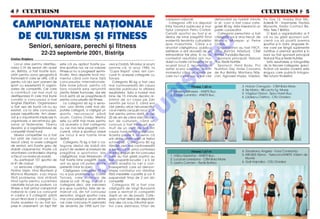 4  CULTURISM                                                                                                                                                                           CULTURISM  5
                                                                                                                campioni na]ionali.                  defavorizat au huiduit minute      Fix Ora 12, Hobby Star SRL,

 CAMPIONATELE NA¥IONALE                                                                                            Categoria +90 s-a disputat
                                                                                                                ntre favoritul publicului [i mul-
                                                                                                                tiplul campion Petru Ciorb`.
                                                                                                                                                     n [ir, cum a fost cazul cate-
                                                                                                                                                     goriei 80 kg. Asta nseamn` un
                                                                                                                                                     public cunosc`tor.
                                                                                                                                                                                        Koller& Fii - Imprimerie, Flor`ria
                                                                                                                                                                                        Myosotis, Radio Contact Bis-
                                                                                                                                                                                        tri]a, Tele 7 Bistri]a.

  DE CULTURISM ßI FITNESS                                                                                       Ceilal]i sportivi au fost [i ei
                                                                                                                destul de bine preg`ti]i fiind
                                                                                                                evident` tendin]a culturi[tilor
                                                                                                                                                        Categoria perechilor a fost
                                                                                                                                                     c~[tigat`, ca [i anul trecut, de
                                                                                                                                                     Monica Mure[an [i Petre
                                                                                                                                                                                            O lips` a organizatorilor ar fi
                                                                                                                                                                                        c` nu au g`sit sponsori sufi-
                                                                                                                                                                                        cien]i ca s` poat` premia




                                                                                                                                    O
              Seniori, senioare, perechi [i fitness                                                             spre masivitate. C~nd s-a
                                                                                                                anun]at c~[tig`torul, publicul
                                                                                                                                                     Ciorb`.
                                                                                                                                                        Organizatori au fost FRCF,
                                                                                                                                                                                        sportivii [i n bani, singurele fir-
                                                                                                                                                                                        me care pe l~ng` suplimente
                                                                                                                bistri]ean a dat dovad` de un        DTSJ Bistri]a N`s`ud, CSM          nutritive a premiat sportivii [i n
                     22-23 septembrie 2001, Bistri]a




                                                                                                                                  .R
                                                                                                                extraordinar fair play. Ei nu au     Bistri]a, Funda]ia Record.         bani au fost sponsorii principali
Cristian Dulgheru                                                                                               contestat rezultatul prin hui-          Sponsori principali: Natural    Natural Plus [i Redis Nutri]ie.
                                                                                                                duieli cu toate c` favoritul lor a   Plus, Redis Nutri]ie.                  Iat` rezultatele [i fotografiile
   Locul ales pentru desf`[u-       este c` au ap`rut foarte pu-         cea [i Ciorb`. Mi-aduc [i acum         ocupat locul 2, recunosc~nd             Sponsori: Hard Body, Pro        de la fiecare categorie, speci-
rarea C.N de seniori din acest      ]ine sportive noi, iar ca valoare    aminte c`, n anul 1985, la            astfel scara valorilor, dar n       Nutrition Dej, Hotel Coroana       fic~nd c` revista noastr` este




                                                                                                                         M
an, Bistri]a, a fost foarte bun,    fitness-ul nu a progresat semni-     “Cupa Rapid” cred, am con-             momentul c~nd un sportiv pe          de Aur Bistri]a, Montana N`[-      singura care public` fotogra-
at~t pentru zona geografic`         ficativ, fiind departe nc` mo-      curat n aceea[i categorie cu          care nu-l cuno[teau a fost clar      can, Agrovest Impex, Valybia,      fiile tuturor finali[tilor:
frumoas` n care se afl`, c~t [i    mentul c~nd vom face fa]`            Torcea.




                                                                                                                IS
pentru c` aici sunt oameni de       concursurilor interna]ionale.           Categoria 80 kg a fost cea
sport cu experien]` n organi-      Este mare p`cat, pentru c`           mai controversat` din cauza                               Fitness 1,60 m                       3. Hoban Crengu]a - CSM Baia Mare
zarea de competi]ii. Cel care       ]ara noastr` este renumit`           reac]iei publicului la aflarea                                                                 4. Ilie Maria - BB Lacta Tg. Mure[
a contribuit cel mai mult la        pentru fetele frumoase, dar ele      rezultatelor. Sala a huiduit mai          1. Ionescu Mihaela - ANEFS Buc.
                                                                                                                                                                        5. V`g`un Diana - Spiru Haret Buc.
desf`[urarea n cele mai bune       nc` ezit` s` se preg`teasc`         bine de 15 minute decizia ar-             2. Cosac Lumini]a - ANEFS Buc.




                                                                                                   R
                                                                                                                                                                        6. L`descu Cristina - CSU Oradea
condi]ii a concursului a fost       pentru concursurile de fitness.      bitrilor de a-l clasa pe Zah
Anghel Z`pr]an. Organizarea           La categoria 65 kg a senio-       Leontin pe locul 3, c~nd era
a fost a[a de bun` c` nu au         rilor, una dintre cele mai dis-      clar pentru orice necunosc`tor




                                                                                                  U
existat, ca la alte concursuri,     putate categorii, a c~[tigat un      c` el merita cel pu]in locul 2. A
pauze nejustificate. Am obser-      sportiv necunoscut p~n`              fost pentru prima dat`, n cei
vat [i o important` implicare n    acum, Cozma Ovidiu. Meritul          20 de ani de c~nd v`d concur-




                                                                                    LT
organizare a secretarului ge-       este cu at~t mai mare pentru         suri de culturism, c~nd un
neral al federa]iei, Tiberiu        c` aceasta a fost categoria          concurs a fost ntrerupt mai
Apostol, [i a organizatorului de    cu cei mai bine preg`ti]i con-       mult de un sfert de or` din
competi]ii Viorel Furdi.            curen]i, chiar [i sportivul clasat   cauza huiduielilor publicului.
   Nivelul competi]iei nu a fost    pe locul 6 era foarte bine           Acesta poate fi un semn c`
tot at~t de ridicat ca anul         definit.
                                                                           U
                                                                         unii dintre arbitri no[tri ar trebui
trecut c~nd, la unele categorii        Categoria 70 kg a fost o ca-      schimba]i. Categoria 80 kg
de seniori, era foarte greu de      tegorie destul de slab` din          r~m~re cea mai controversat`
                                                                   C
stabilit clasamentul. Poate c`      punct de vedere al nivelului de      [i pentru c` n urma controlului
                                                                                                                                 Fitness 1,67 m                         4. Glodeanu Angela - Farul Constan]a
anun]area controalelor doping       preg`tire a sportivilor, dar         doping singurii din tot concursul
                                                                                                                   1. V~lcu Geanina - ANEFS Buc.                        5. Mih`i]` Elena - Telecom/ANEFS V`leni de
a f`cut ca nivelul s` scad`.        c~[tig`torul, Ioan Moldovan, a       care au fost g`si]i pozitivi au
                                                            P

                                                                                                                   2. Lucacel Loredana - CSM Baia Mare                     Munte
   Au participat 101 sportivi de    fost foarte bine preg`tit, nc~t     fost ocupan]ii locurilor 1 [i 3, iar
                                                                                                                   3. Leahu Carmen - Redis Buftea                       6. Gall Hajnalka - CSU Oradea
la 41 de cluburi.                   unii au spus c` putea emite          dac` ace[tia nu cer o con-
   La senioare c~[tig`toarele,      preten]ii chiar la open.             traexpertiz` care s` demon-
                                                   O


Florina Vi[an, Irina Muntean [i        C~[tigarea categoriei 75 kg       streze contrariul vor r`m~ne
Monica Mure[an, s-au impus          nu a pus probleme lui Costel         f`r` medaliile cucerite [i vor fi
f`r` probleme, mai str~ns`          Torcea, care concura de              suspenda]i timp de 2 ani din
                                            T



fiind lupta pentru cucerirea        obicei la cat. 70 kg, a urcat o      competi]ii.
celorlalte locuri pe podium. La     categorie deci, dar valoarea            Categoria 90 a fost clar
fitness a fost primul campionat     [i-a spus cuv~ntul. Este de re-      c~[tigat` de Virgil Buruian`
na]ional la care s-a concurat       marcat c`, din tot concursul         care a reintrat n competi]ii
in cadrul a 3 categorii, p~n`       seniorilor, singurii sportivi care   dup` un an de pauz`. Cate-
acum fiind doar 2 categorii. Cu     mai concureaz` [i acum dintre        goria a fost destul de disputat`
toate acestea nu au fost sur-       cei care concurau n perioada        mai ales c` s-au nfruntat spor-
prize n clasament. Un fapt trist   de dinainte de 1990 sunt Tor-        tivi care de]ineau titluri de
 